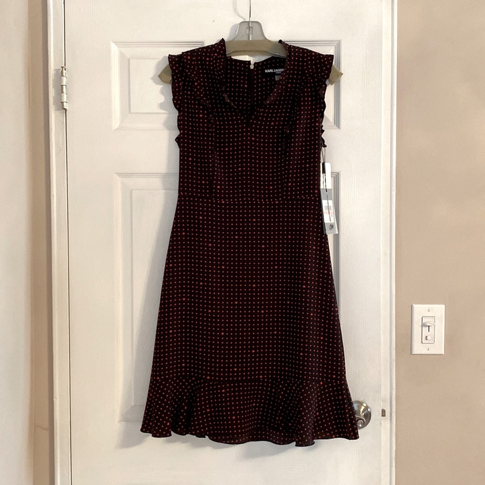 Black w/red dots and hearts dress